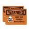 Signmission Keep Out Poison Baited Area OSHA Warning Sign, Vinyl Decal, 7in W x 5in L, 2PK OS-2PACK-WS-D-57-L-12224 - alternate 1